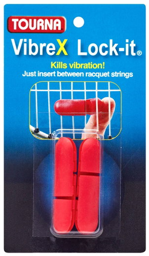 Tourna Schwingungsdämpfer Vibrex Lock On rot - 2 Stück